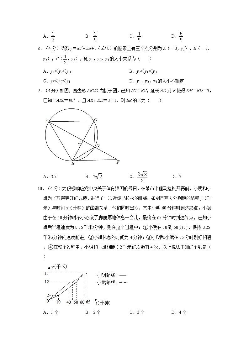 2021年浙江省绍兴市诸暨市海亮教育集团中考数学模拟试卷  解析版02