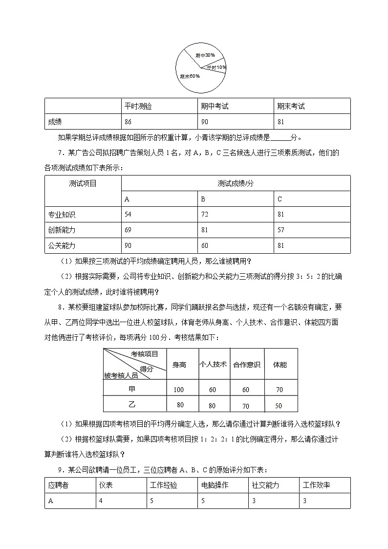 20.1.2《用样本平均数估计总体平均数》同步练习第2页