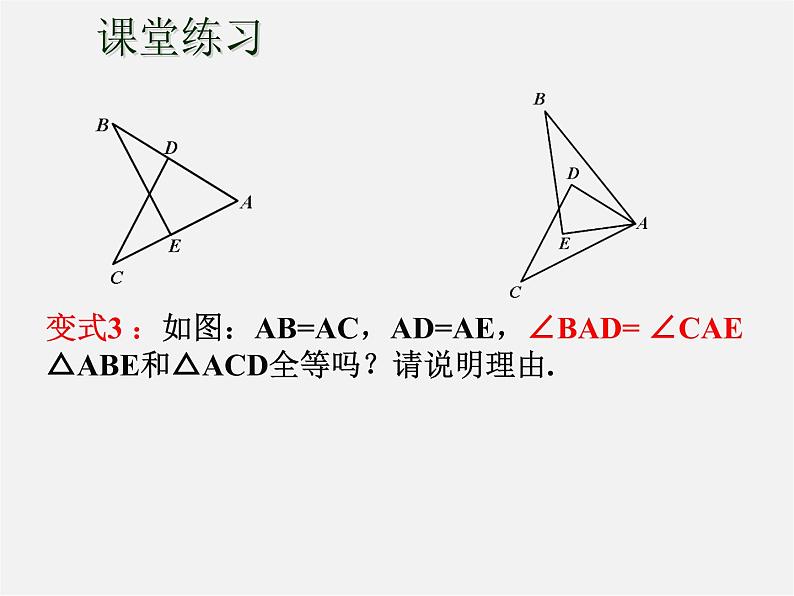 苏科初中数学八上《1.3 探索三角形全等的条件》PPT课件 (19)第4页