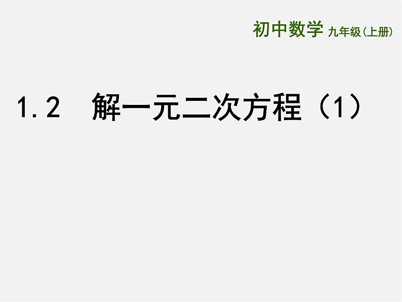 苏科初中数学九上《1.2 一元二次方程的解法》PPT课件 (18)01