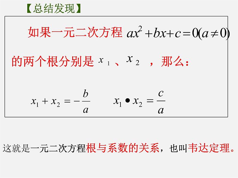 苏科初中数学九上《1.3 一元二次方程的根与系数的关系》PPT课件 (3)04