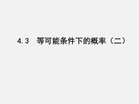 苏科版九年级上册第4章 等可能条件下的概率4.3  等可能条件下的概率（二）背景图课件ppt