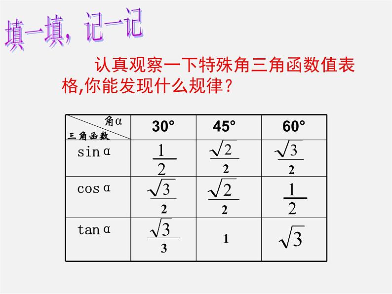 苏科初中数学九下《7.3 特殊角的三角函数》PPT课件第7页