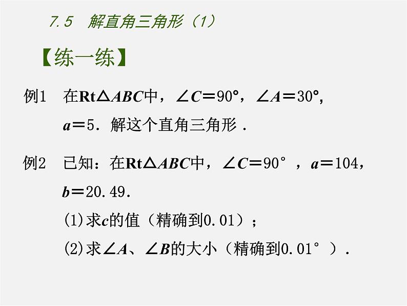 苏科初中数学九下《7.6 用锐角三角函数解决问题》PPT课件 (1)07