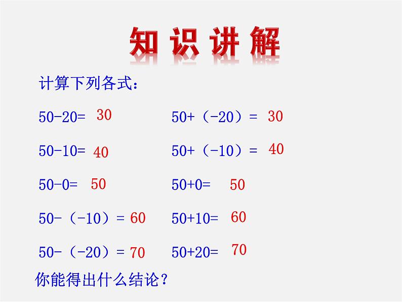 湘教初中数学七上《1.4.2有理数的减法》PPT课件 (2)05