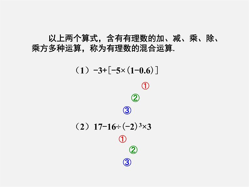 湘教初中数学七上《1.7 有理数的混合运算》PPT课件 (3)第3页