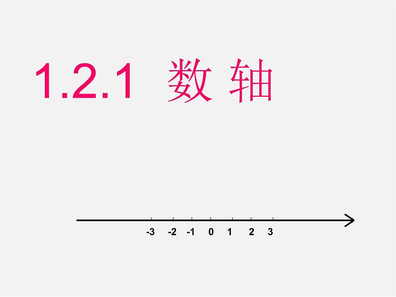 湘教初中数学七上《1.2.1数轴》PPT课件第1页