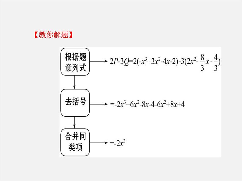 湘教初中数学七上《2.5 整式的加法和减法》PPT课件 (1)第7页