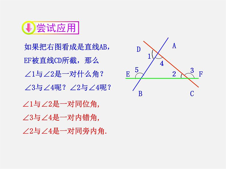 湘教初中数学七下《4.1.2相交直线所成的角 》PPT课件 (4)06