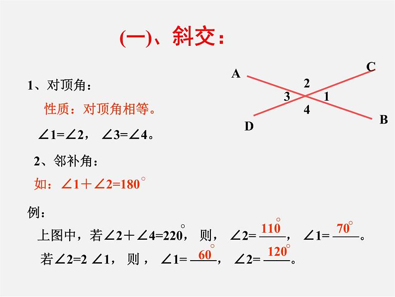 湘教初中数学七下《4.1.1相交与平行 》PPT课件04