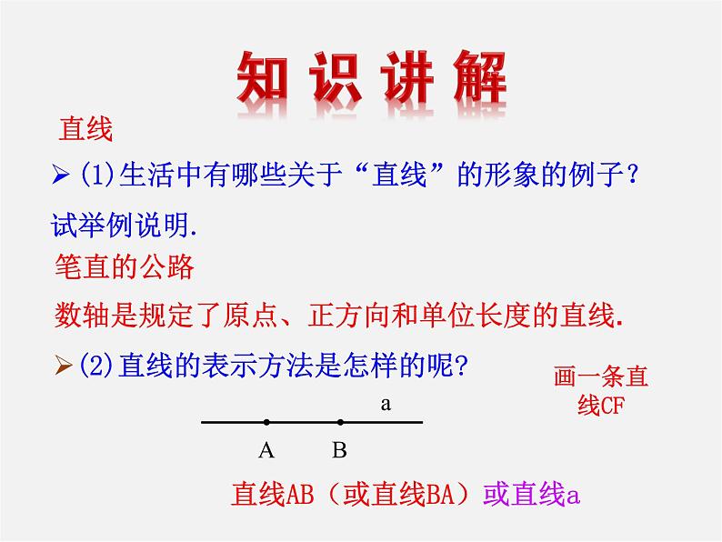 湘教初中数学七上《4.2 线段、射线、直线》PPT课件 (3)第7页