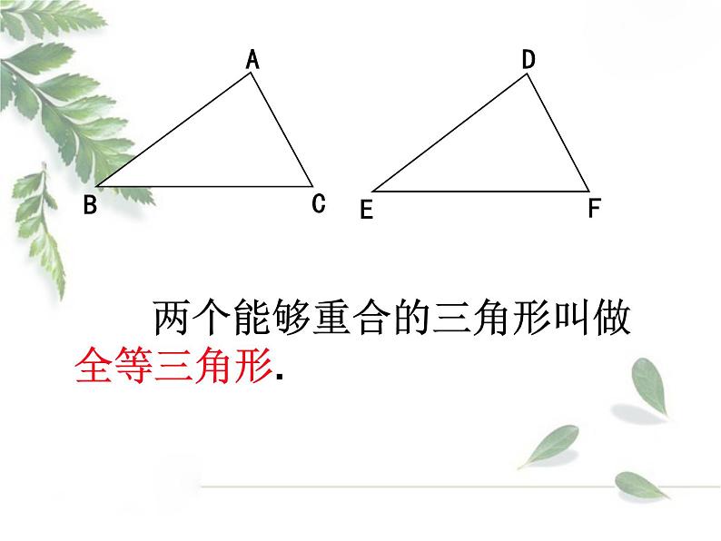 2021-2022学年度北师大版七年级数学下册课件 4.3 全等三角形 2第6页