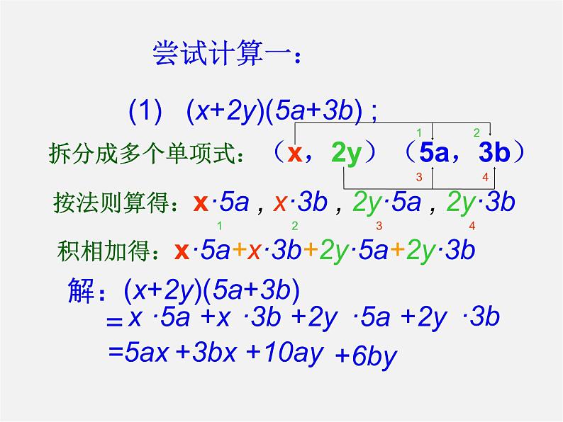 沪科初中数学七下《8.2 整式乘法《多项式与多项式相乘》课件2第6页