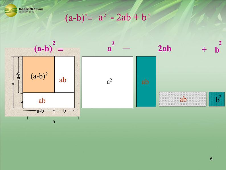 沪科初中数学七下《8.3完全平方公式与平方差公式》PPT课件 (5)第5页