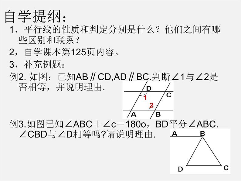 沪科初中数学七下《10.3平行线的性质》PPT课件 (6)第3页