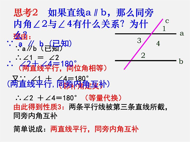 沪科初中数学七下《10.3平行线的性质》PPT课件 (4)第6页