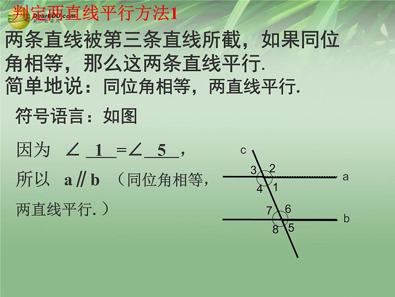 沪科初中数学七下《10.2平行线的判定》PPT课件 (6)第6页