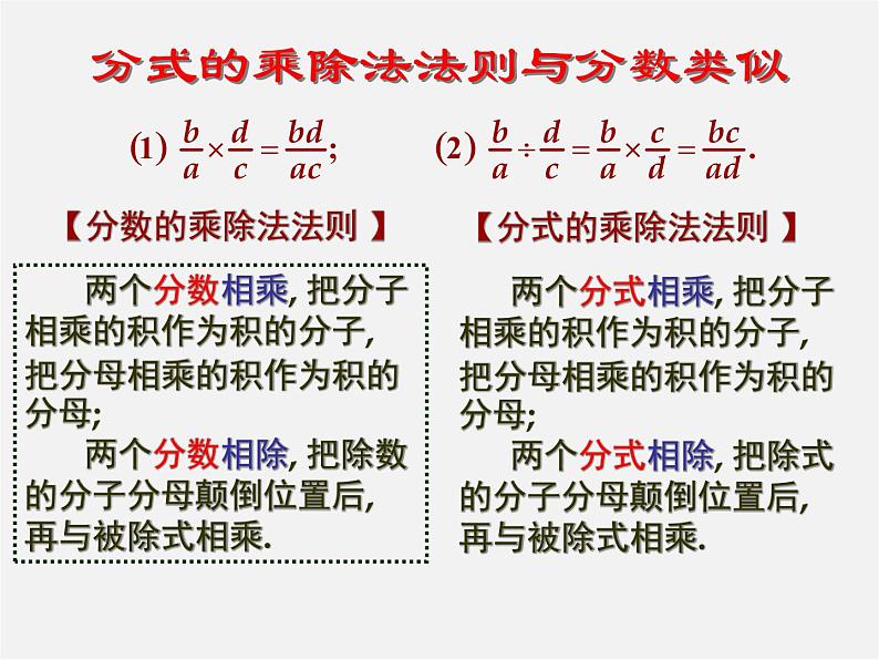 沪科初中数学七下《9.2分式的运算《分式的乘除》课件306