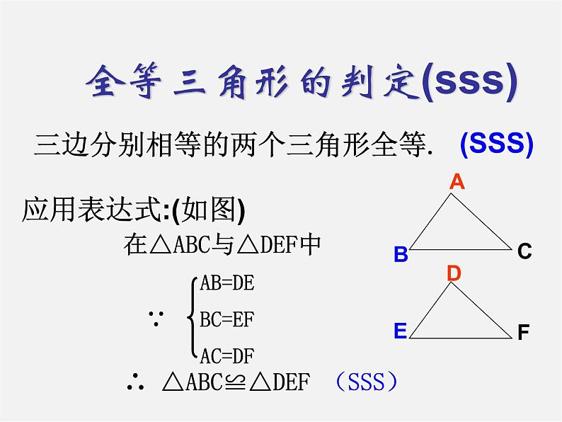 沪科初中数学八上《14.2 三角形全等的判定》PPT课件 (3)第6页