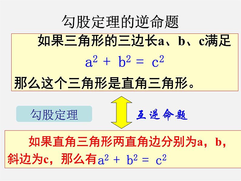 沪科初中数学八下《18.2勾股定理的逆定理》PPT课件 (9)07