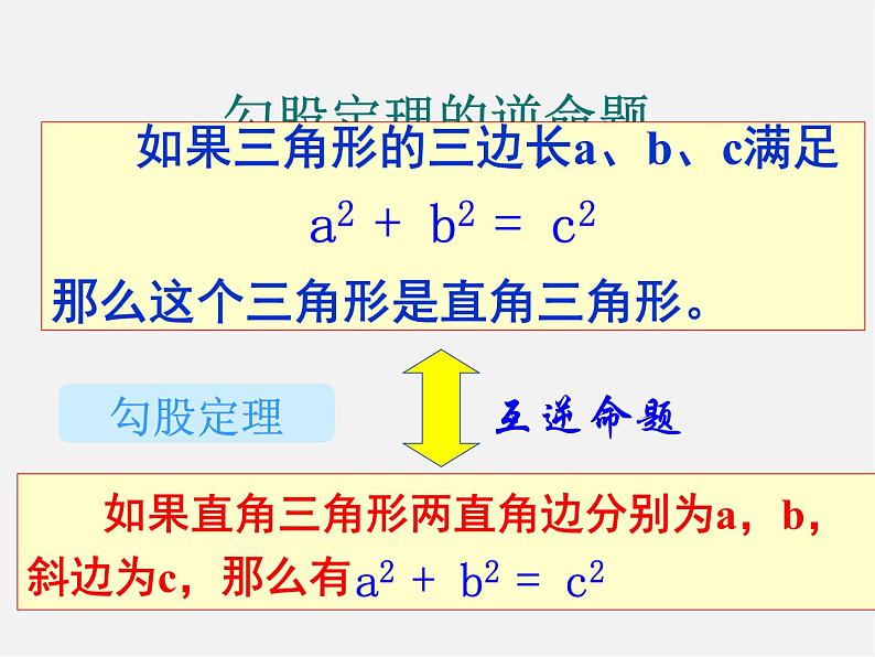 沪科初中数学八下《18.2勾股定理的逆定理》PPT课件 (8)07