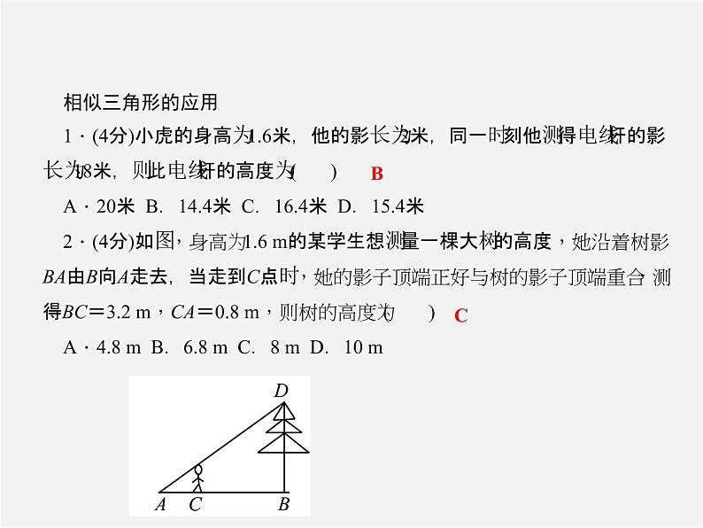 沪科初中数学九上《22.3 相似三角形的性质》PPT课件 (5)03