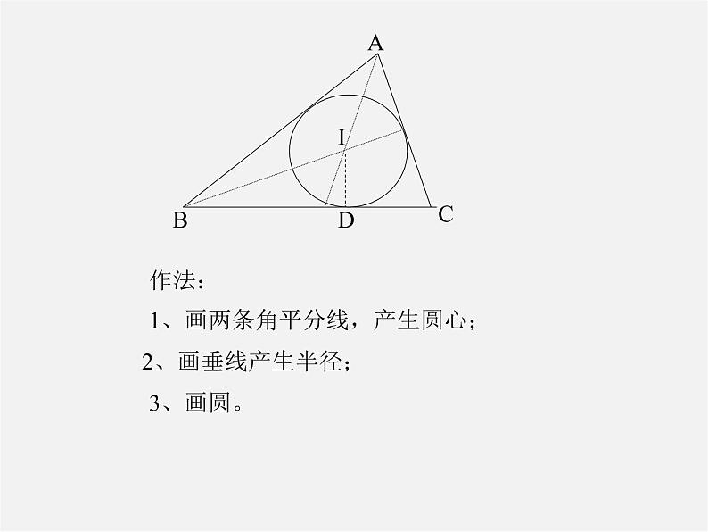 沪科初中数学九下《24.5 三角形的内切圆》PPT课件 (6)第6页