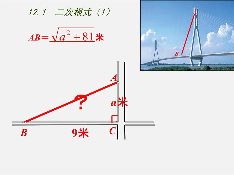 冀教初中数学八上《15.1二次根式》PPT课件 (1)第7页