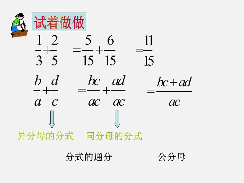 冀教初中数学八上《12.3分式的加减》PPT课件 (4)02