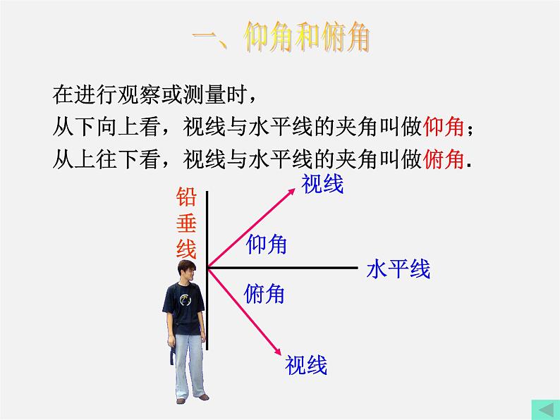 冀教初中数学九上《26.4 解直角三角形的应用》PPT课件05