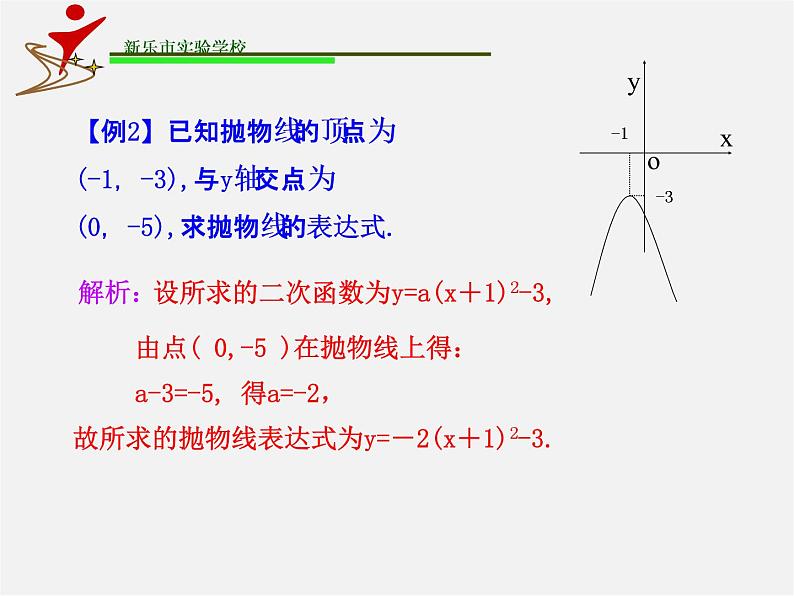 由不共线三点的坐标确定二次函数PPT课件免费下载05