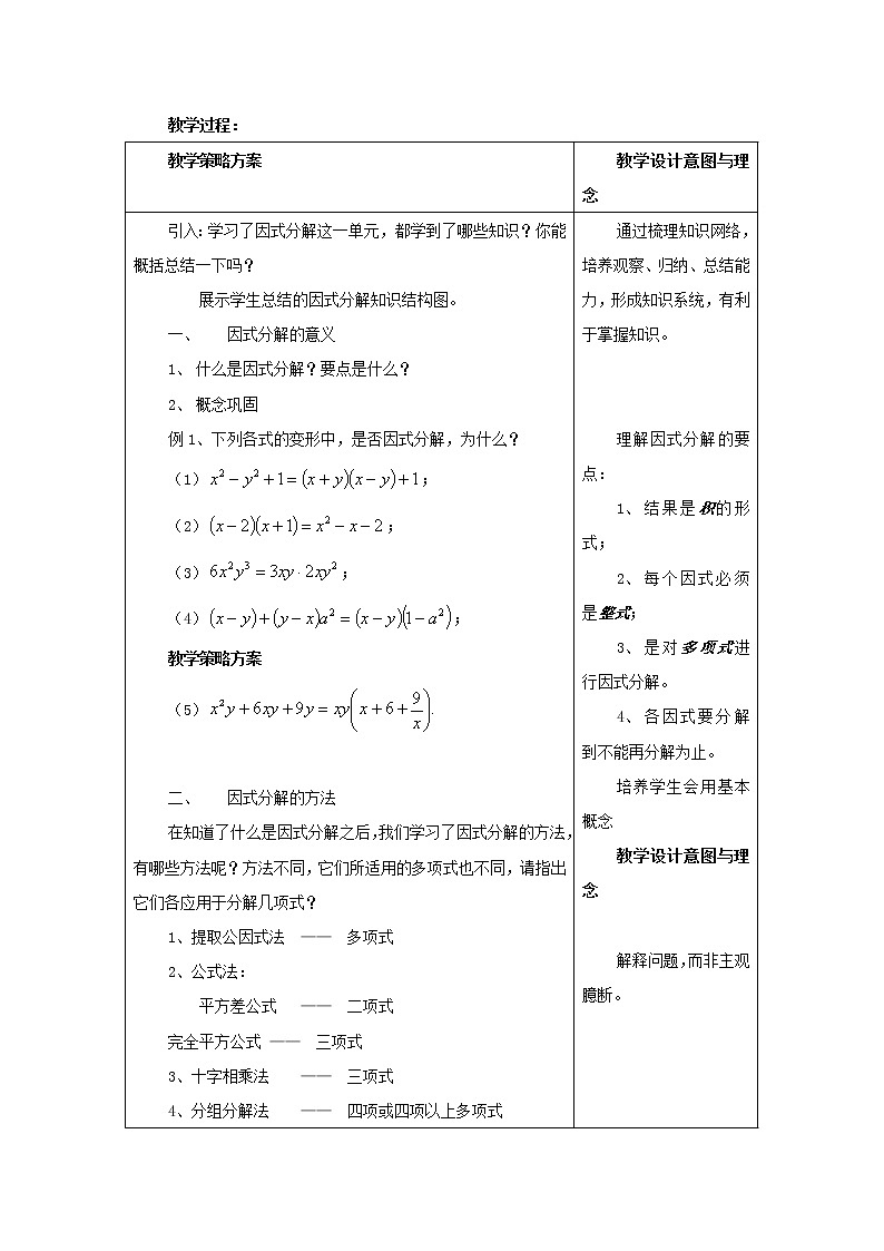 北京课改初中数学七下《8.0第八章因式分解》word教案 第2页