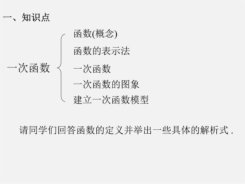 北京课改初中数学八下《第十五章《一次函数》复习课件02