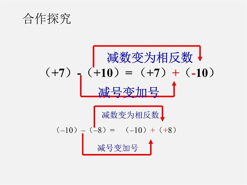 华东师大初中数学七上《2.7有理数的减法》PPT课件 第7页