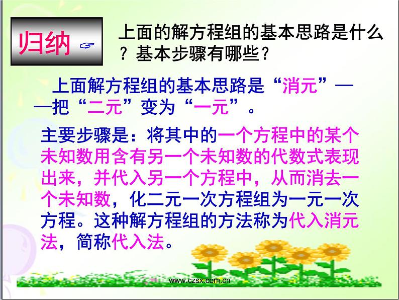 人教版数学七年级下册 8.2 代入消元法解二元一次方程组 课件第8页