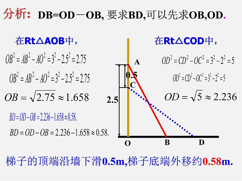 华东师大初中数学八上《14.2勾股定理的应用》PPT课件 (1)第8页