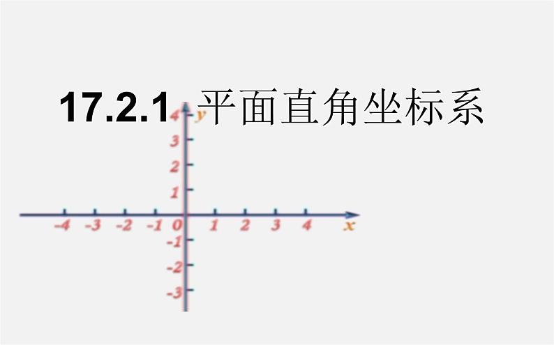 华东师大初中数学八下《17.2.1 平面直角坐标系说课课件01