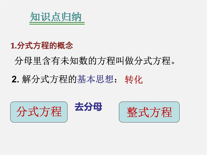 华东师大初中数学八下《16.3 可化为一元一次方程的分式方程》PPT课件1第5页