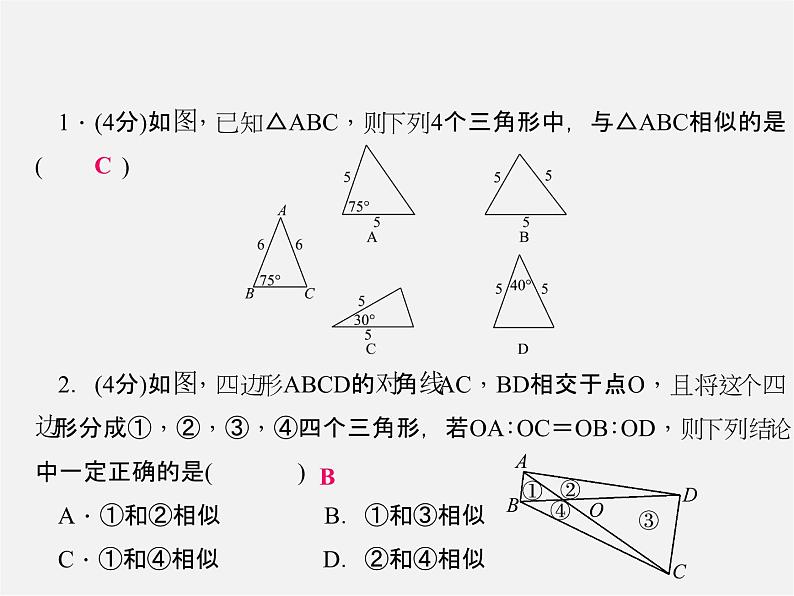 华东师大初中数学九上《23.3相似三角形》PPT课件 (3)第3页