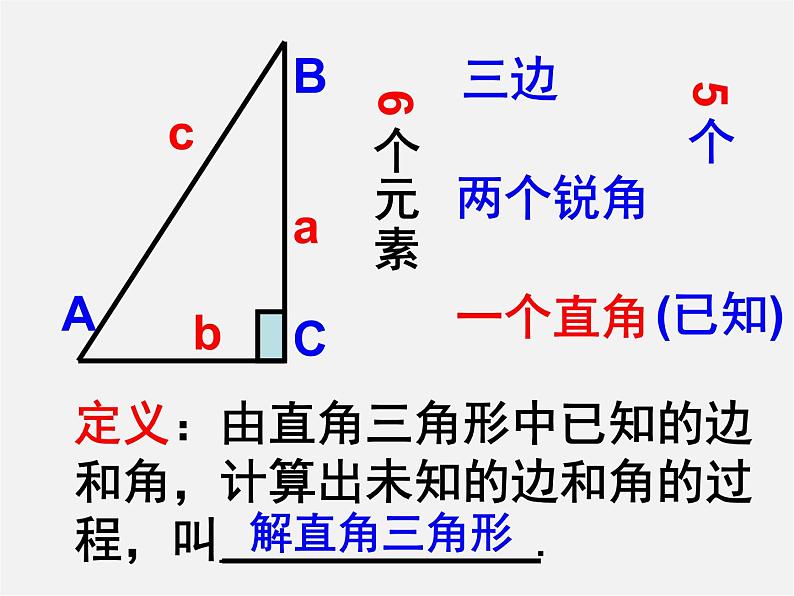 华东师大初中数学九上《24.4解直角三角形》PPT课件 (3)第3页