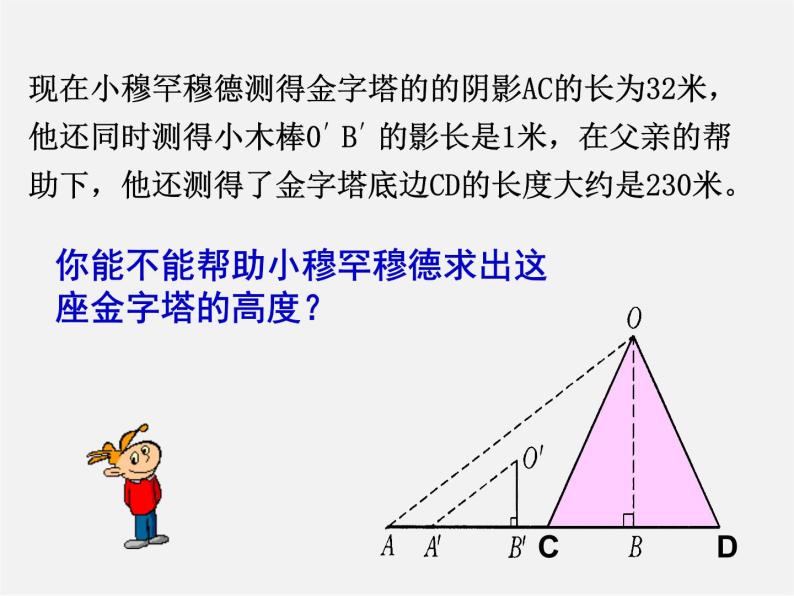 华东师大初中数学九上《23.3.4 相似三角形的应用课件08