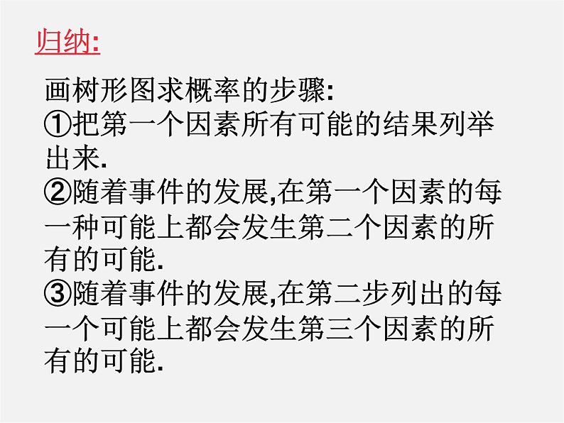 华东师大初中数学九上《25.2.3 在复杂情况下列举所有机会均等的结果课件08