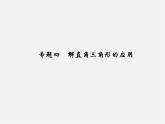 华东师大初中数学九上《专题四 解直角三角形的应用习题课件