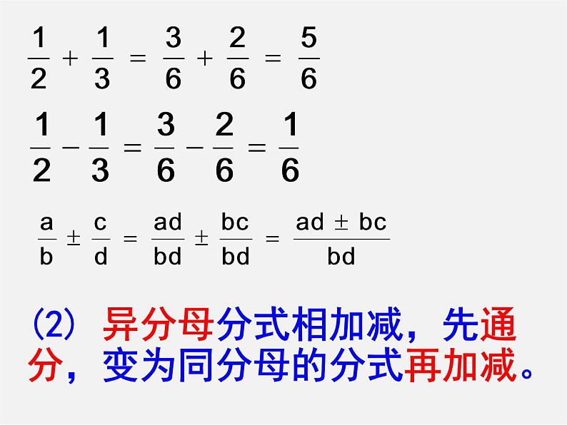 华东师大初中数学八下《16.2.2 分式的加减-》PPT课件第6页