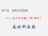 华东师大初中数学八下《17.4.1 反比例函数》课件