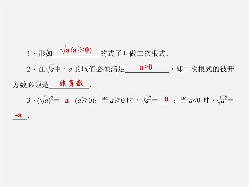 华东师大初中数学九上《21.1二次根式》PPT课件 (1)第2页