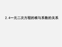 数学八年级下册2.4 一元二次方程根与系数的关系（选学）教学课件ppt