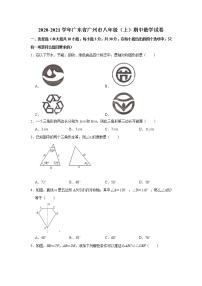 2020-2021学年广东省广州市八年级（上）期中数学试卷(Word版，无答案)