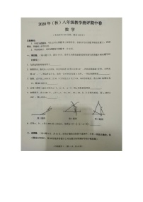 云南省昭通市巧家县2020-2021学年八年级上学期期中教学测评数学试题（图片版 含答案）