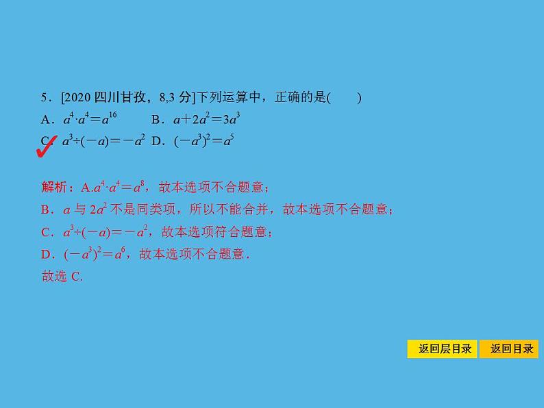 中考命题5 整式及其运算-2021年中考数学一轮复习课件（17张）07